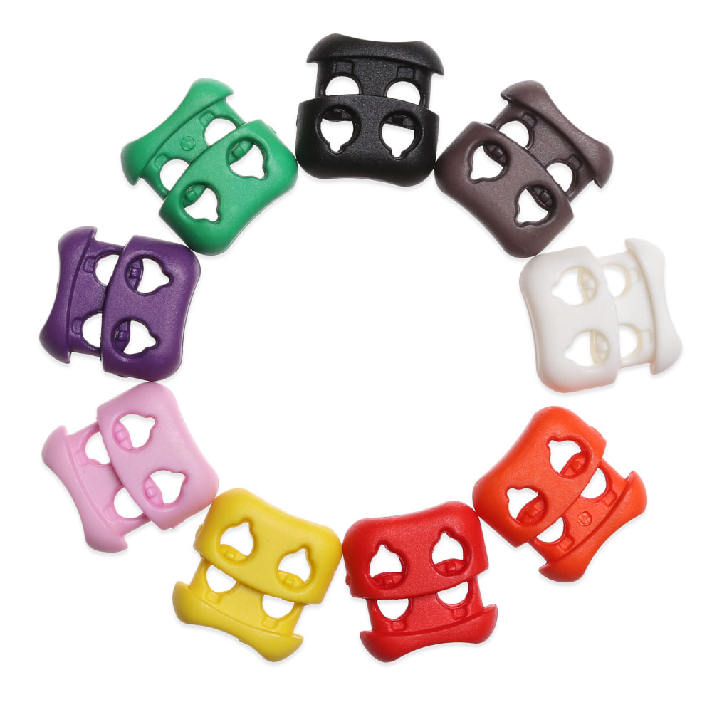 Set 20 nút bấm chặn dây bằng nhựa 16mm x 16mm x 4mm nhiều lỗ chất lượng cao