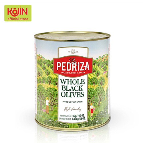 Quả Olive Đen Nguyên Trái Kojin Hiệu Le Pedriza Nhập Khẩu Tây Ban Nha Hộp Thiếc 3kg