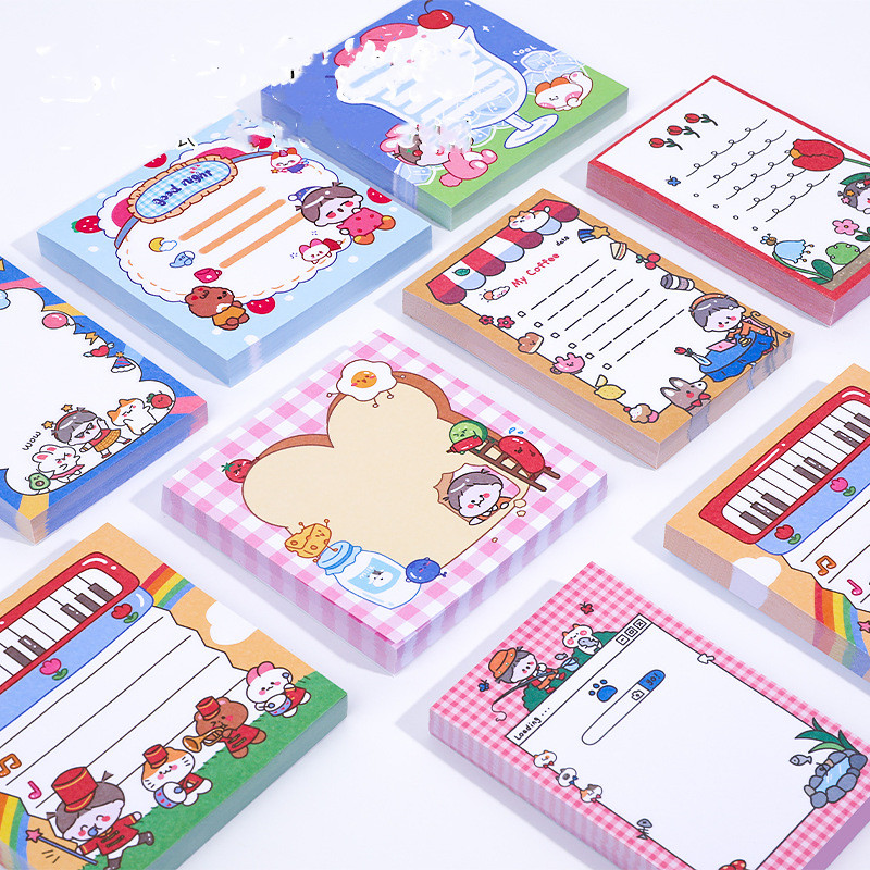 Giấy Note Ghi Chú Họa Tiết Hoạt Hình Cho Học Sinh/Văn Phòng