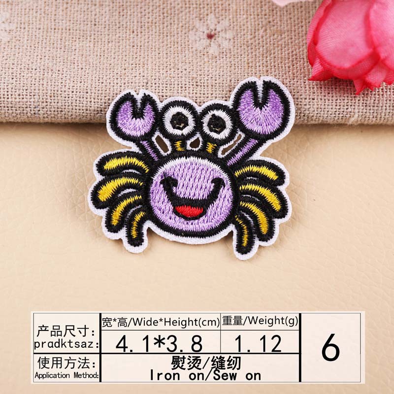 Sticker Ủi Thêu Hình Con Cua