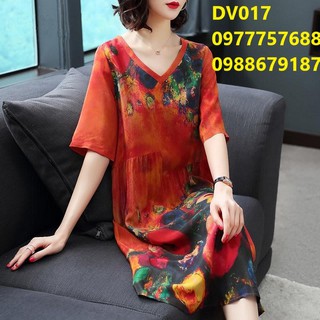[ Cao cấp ] Đầm voan đầm trung tuổi kín đáo đầm u50