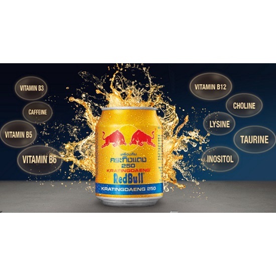 [CHÍNH HÃNG] NƯỚC UỐNG TĂNG LỰC BÒ HÚC REDBULL THÁI LAN.