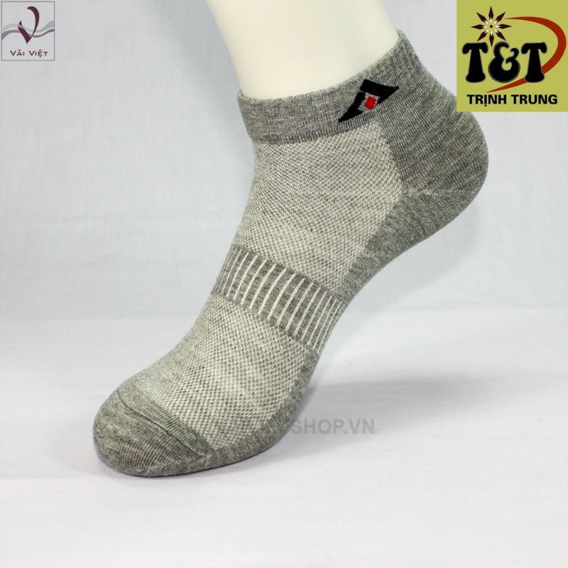 Vớ thể thao nam, nữ cổ ngắn Trịnh Trung dày,mịn, kháng khuẩn