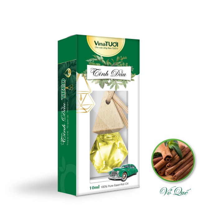 Tinh Dầu Vỏ Quế Vina Tươi 10ml -Mùi Hôi, Ẩm Mốc, Mùi Thuốc( dạng treo)