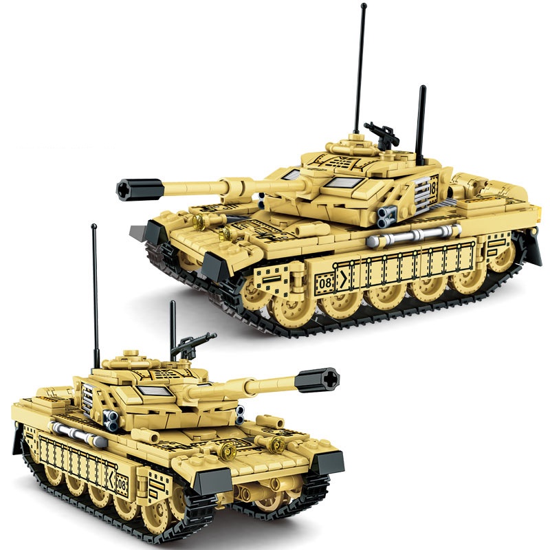 Bộ lắp ráp xe tank 66008 xe tank challenger