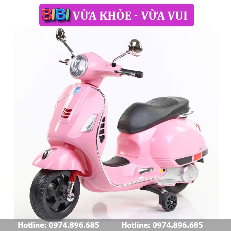 Xe Máy Điện Trẻ Em Vespa Dành Cho Bé Gái Từ 2-8 Tuổi Cực Đẹp