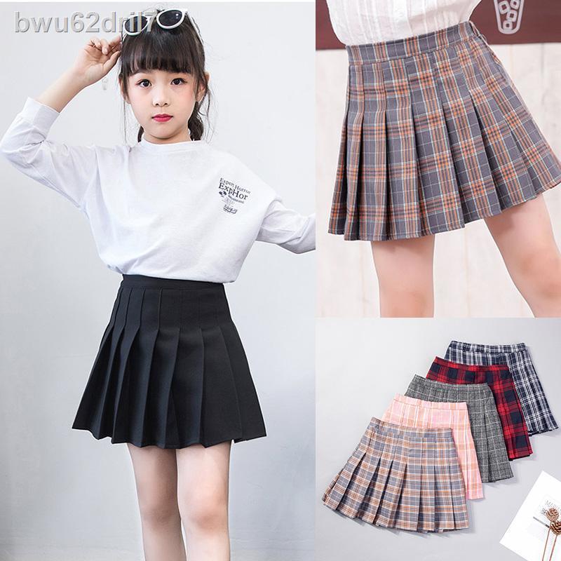 ❄ﺴ♙Váy bé gái mùa xuân và thu phong cách phương tây xếp ly trẻ em ngắn Hàn Quốc màu đen hè