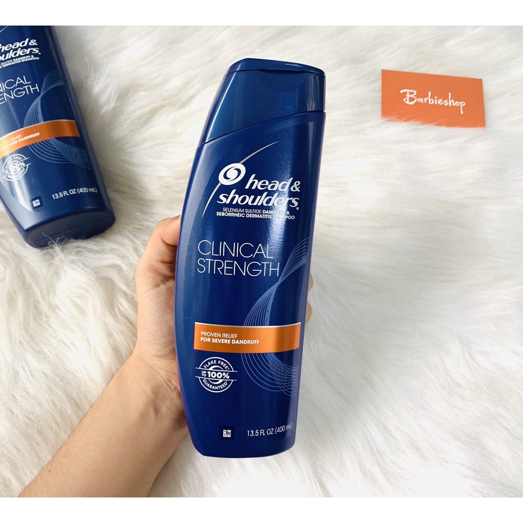 Head and shoulders Mỹ 𝐇à𝐧𝐠 𝐜𝐚𝐨 𝐜ấ𝐩 𝐍𝐡ấ𝐭 Clinical strength 400ml