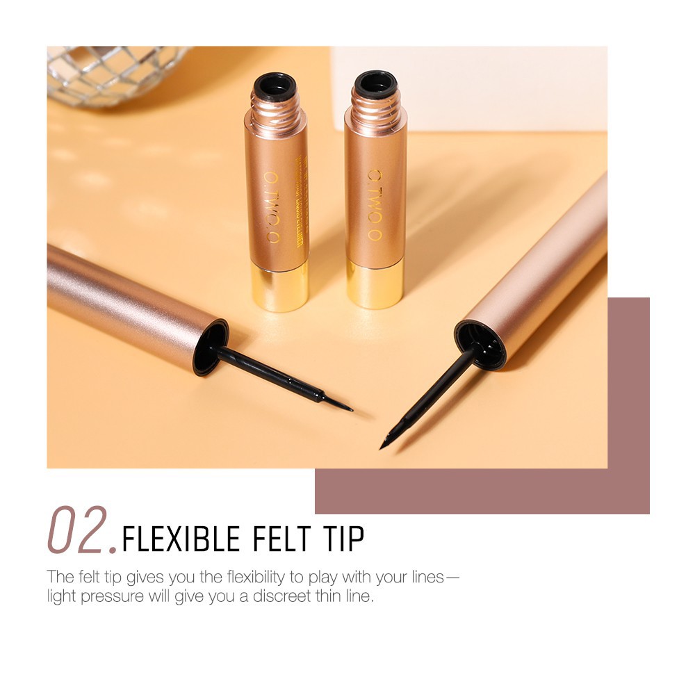 Bút kẻ mắt dạng nước O.TWO.O Rose Gold Waterproof Liquid Eyeliner ORE2 | BigBuy360 - bigbuy360.vn