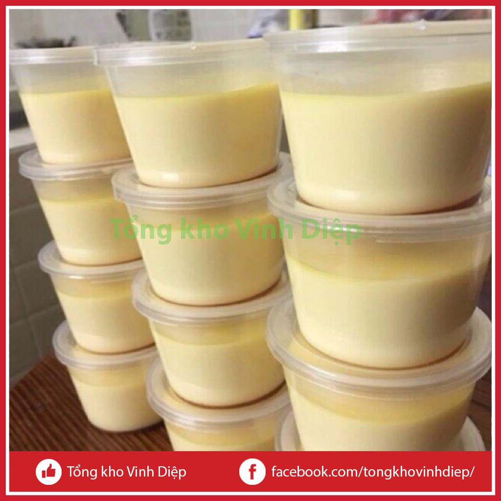  50 hộp cốc hũ nhựa dùng làm bánh flan, caramen, thạch rau câu, sữa chua hoặc đựng slime