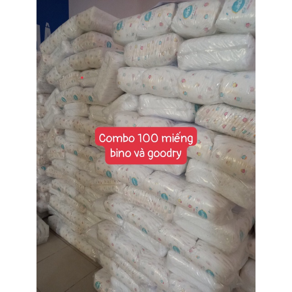 Combo 100 miếng tã quần Goodry, Bino Nhật Szie M100,L100,XL100,XXL100