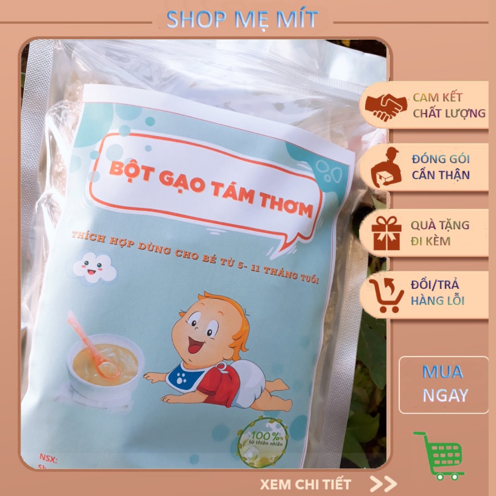 Bột gạo tám dùng nấu bột cho bé