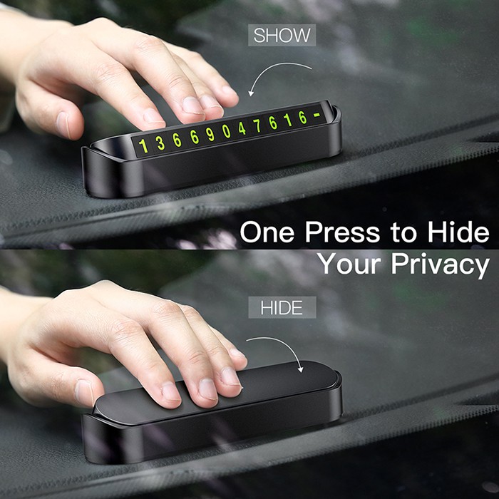 Bảng số điện thoại Baseus Tock Temporary dùng trên xe hơi (Nam châm, nhựa cao cấp ABS) - Phâ Phối chính hãng | BigBuy360 - bigbuy360.vn