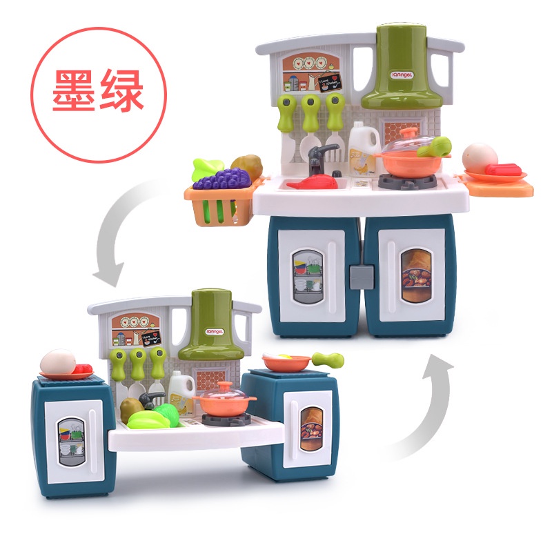 Bộ đồ chơi nhà bếp IQ ANGEL có đèn có nhạc, chất liệu nhựa cao cấp cho bé chơi tự lập