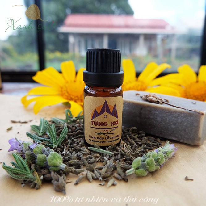 [Tùng Hạ Farm] Xà Bông Oải Hương- Lavender Handmade Soap [Xanh Suốt]