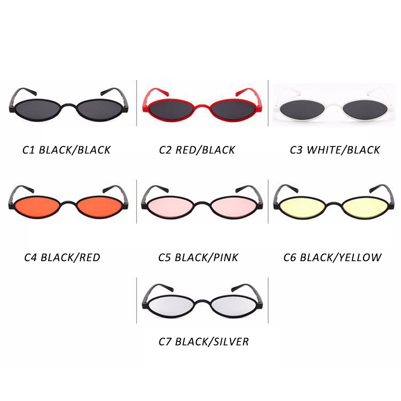 Vintage Small Sunglasses Women/Men Oval Water Drop Shape Sun Glasses