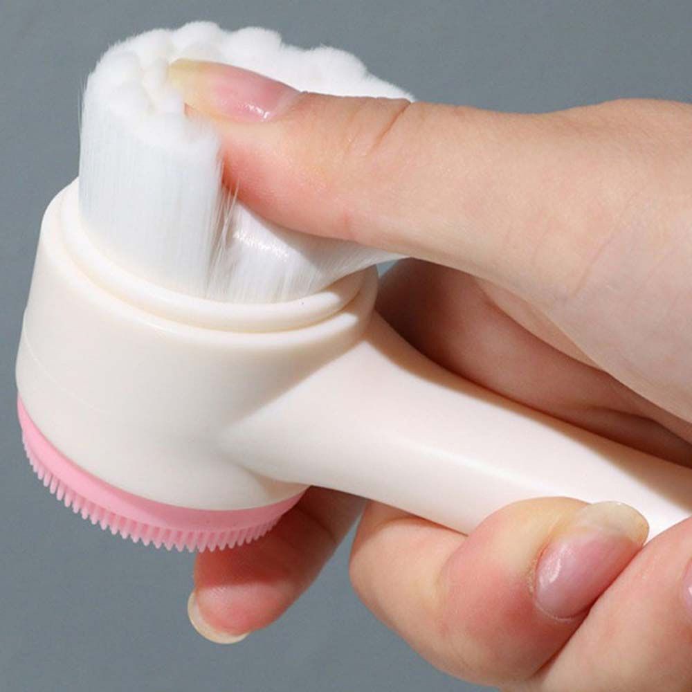 [Hàng mới về] Bàn chải silicon mềm 3D rửa mặt tẩy tế bào chết loại bỏ mụn đầu đen tiện lợi