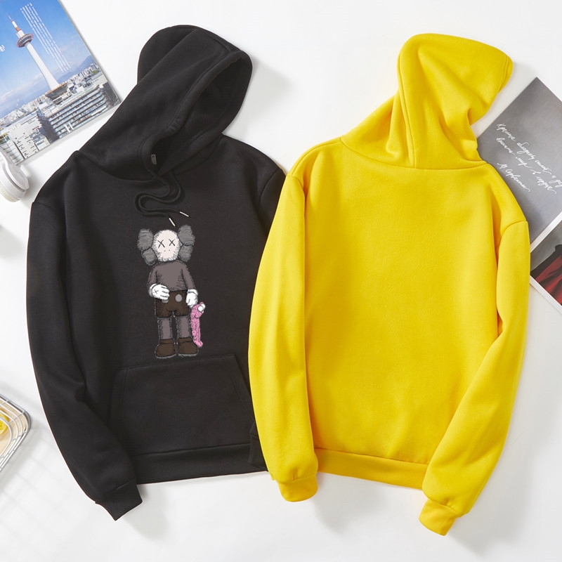 Áo Hoodie Tay Dài Dáng Rộng In Hình Sesame Street X Kaws Cá Tính Cho Nam Nữ | BigBuy360 - bigbuy360.vn