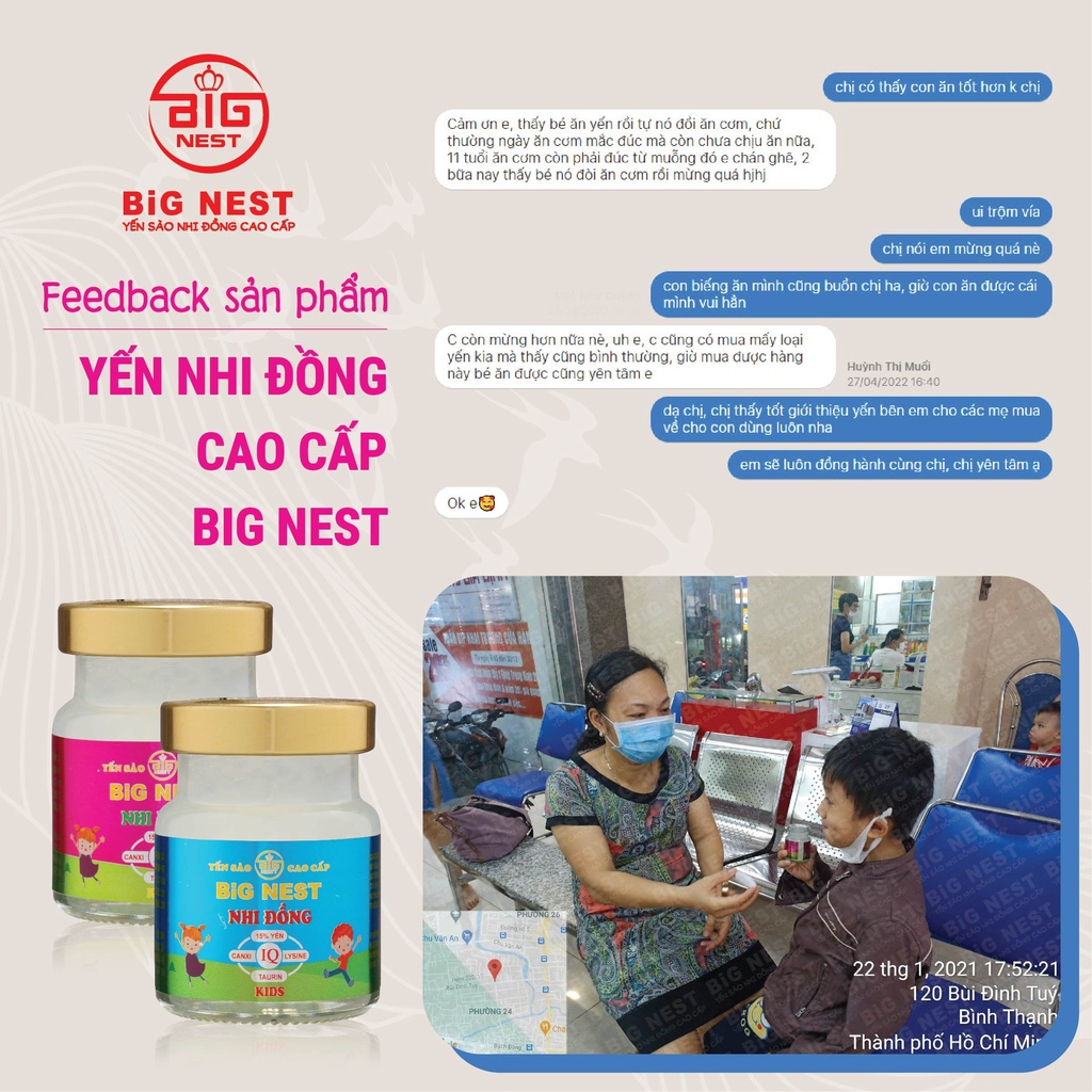 Yến Sào Cao Cấp Dành Cho Trẻ Em Hương Dâu - Yến Nhi Đồng - Bignest