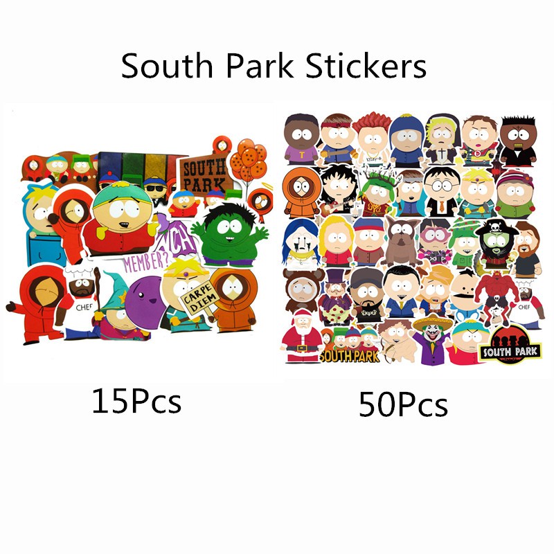 Z & M❀Hình Dán South Park-Series❀Bộ 15 / 50 Miếng Dán Chống Thấm Nước Đồ Chơi Chất Lượng Cao