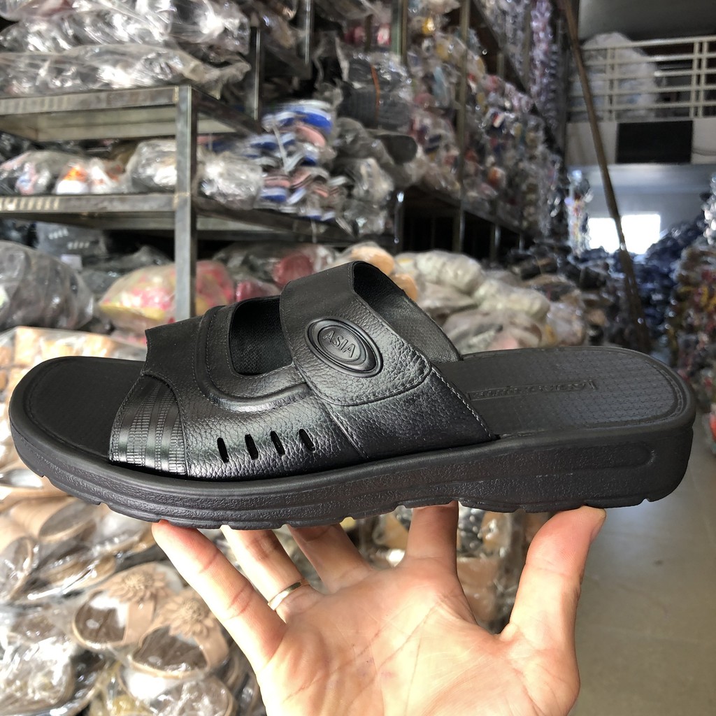 Ảnh thực tế-Dép xốp nam các ông trung niên chính hãng Asia siêu nhẹ siêu bền không thấm nước xuất khẩu giá rẻ