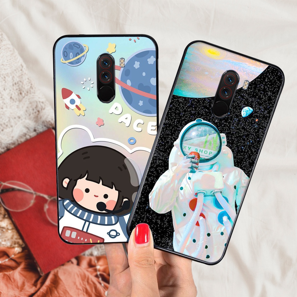 Ốp lưng Xiaomi Pocophone F1 mẫu  vũ trụ cute đáng yêu, ốp phi hành gia chất lượng cao siêu đẹp