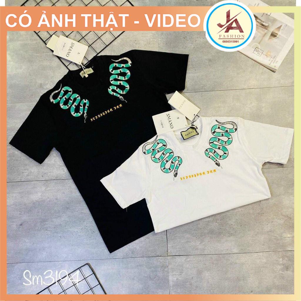 Áo thun In Hình Rắn Xanh  Ngắn Tay Cổ Tròn Chất Vải Cotton , áo phông nam nữ unisex tay lỡ form rộng hot trend | BigBuy360 - bigbuy360.vn