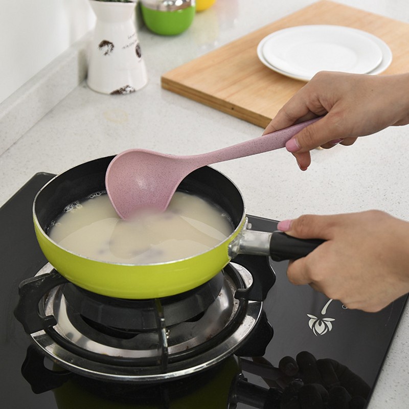 Muỗng múc canh có tay cầm dài nhiều màu sắc tuỳ chọn tiện dụng