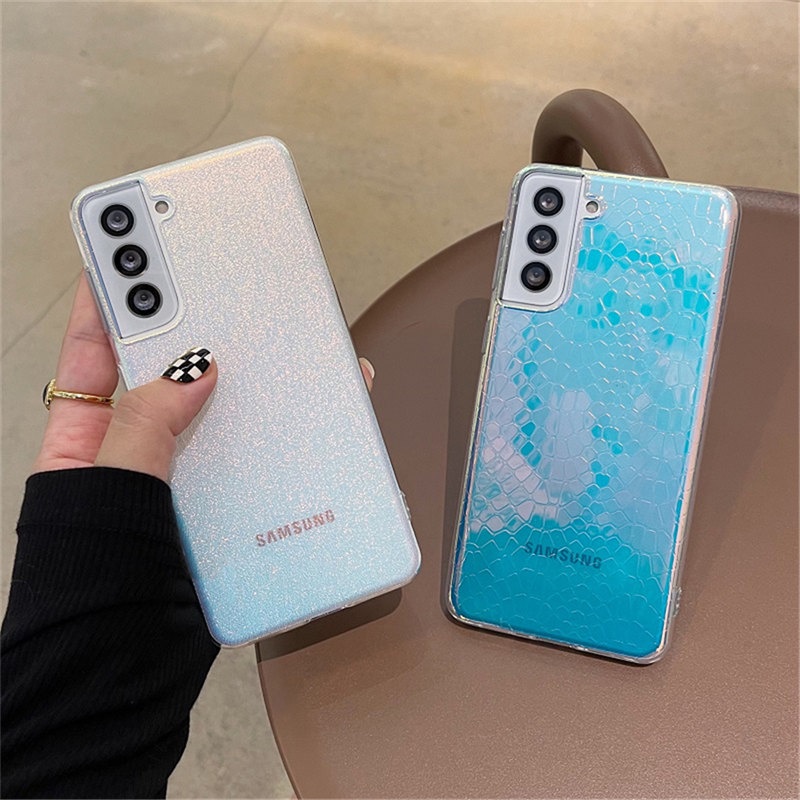 Ốp Điện Thoại Silicon Mềm Màu Laser Lấp Lánh Sang Trọng Cho Samsung S8 S9 Plus A22 M22 A72 A51 A71 A13 5G