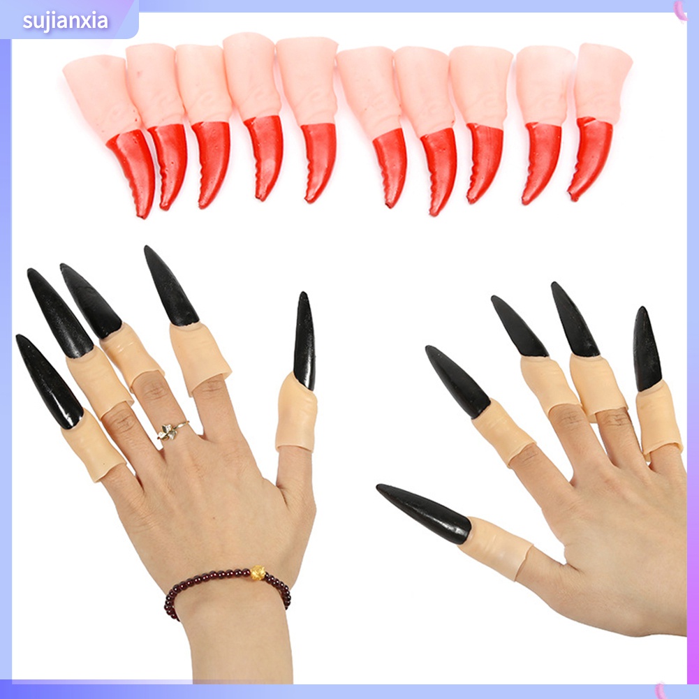 Set 10 Móng Tay Giả Hóa Trang Halloween