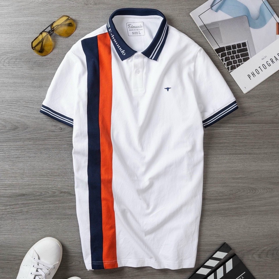 Áo thun nam polo cổ bẻ in chữ phong cách cao cấp-chất cotton chuẫn from Lady-Hn Store88 mã14