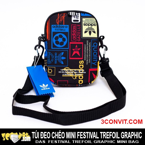 Túi đeo chéo 3 lá Mini Festival Trefoil Graphic Bag