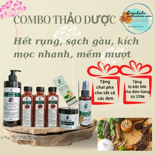 COMBO kích thích mọc tóc, ngăn rụng, giảm gàu nấm ngứa, phục hồi tóc chuyên sâu