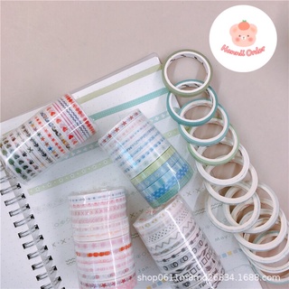 Set 12 washi tape mini trang trí sổ