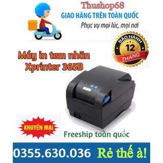 Máy in tem nhãn Xprinter 365B - Vừa in mã vạch vừa in hóa đơn. Bền, đẹp, ổn định, nhiều khuyến mãi.