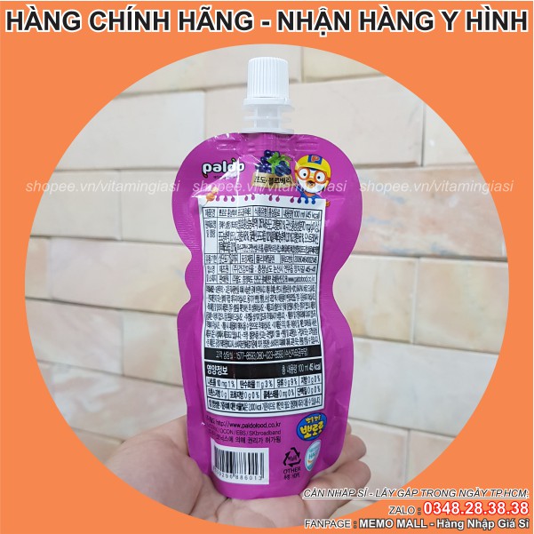 Nước Hồng Sâm Trái Cây Paldo Pororo Hàn Quốc cho trẻ em