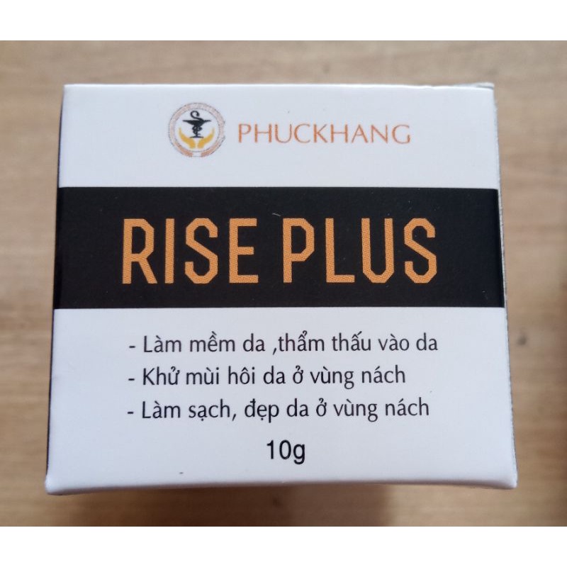 Kem bôi Rise Plus của Phúc Khang giảm hôi nách,khử mùi và làm sạch ,giúp vùng da nách trắng sáng mịn màng hũ 10g