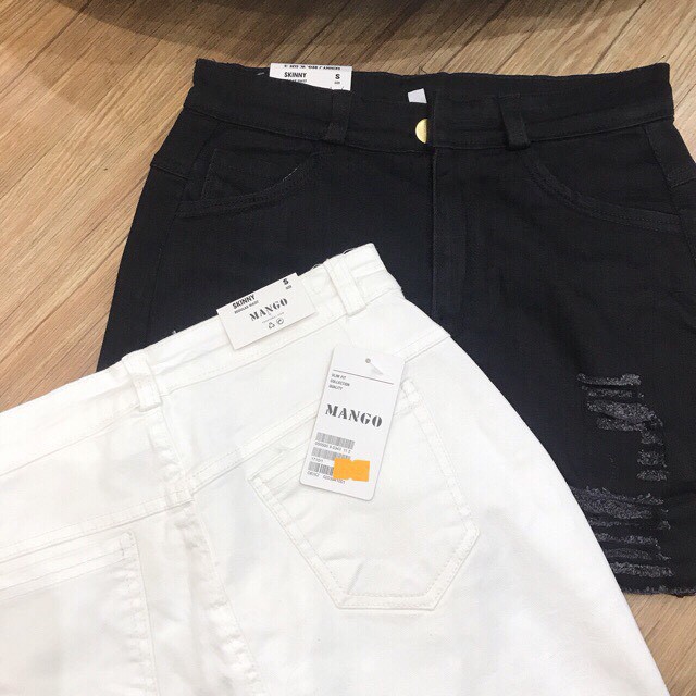 Chân Váy Kaki Rách 2 Màu Trắng và Đen | BigBuy360 - bigbuy360.vn