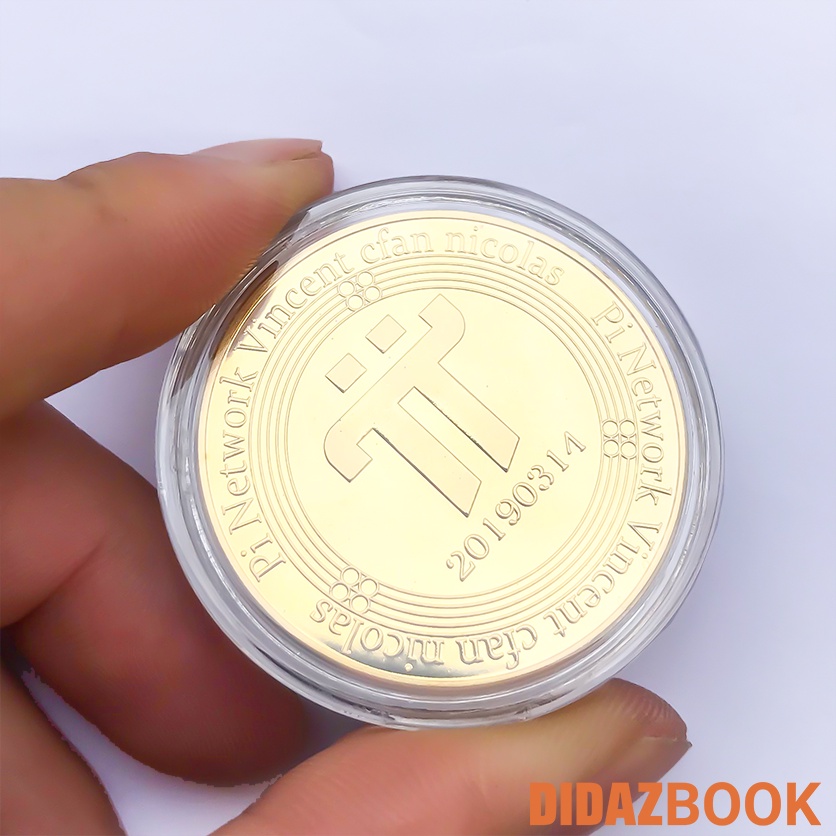 Đồng Xu Pi Network mạ vàng, bạc 24k phiên bản đặc biệt, làm đồ lưu niệm, sưu tầm, quà tặng , trưng bày PI02