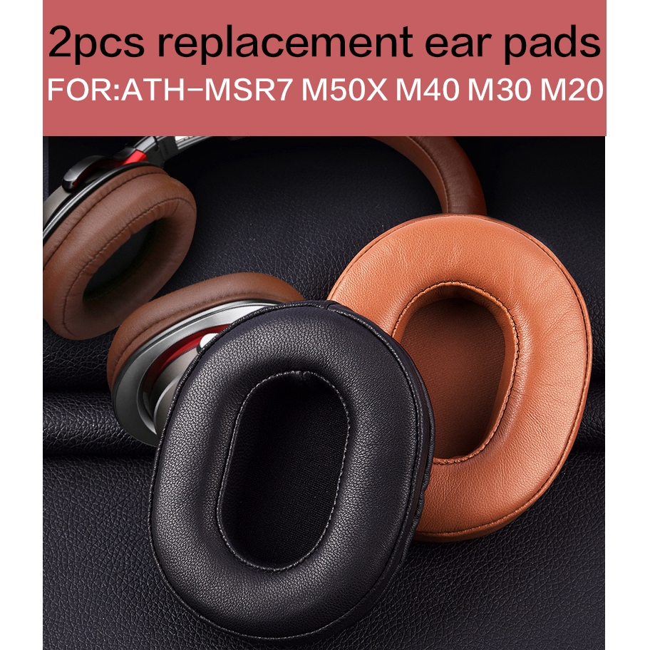 2 Đệm Tai Nghe Bằng Da Cho Audio-Technica ATH-MSR7 M50X M40 M30 M20 SONY MDR-7506 MDR-V6 CD900ST