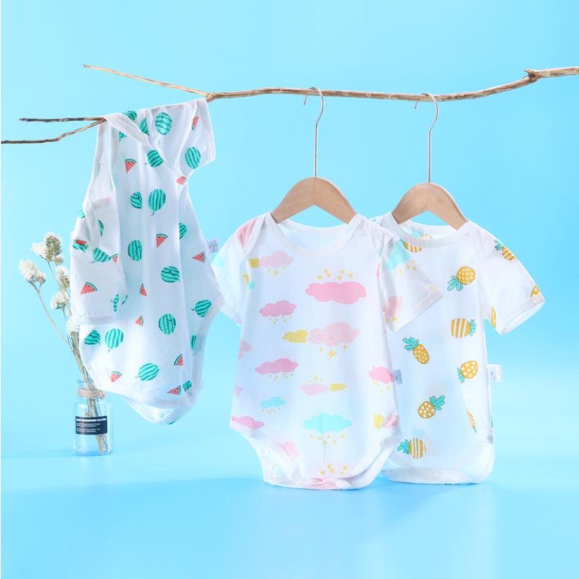 Body chip cộc tay thun lạnh hàng Quảng Châu thông hơi mỏng mát cho bé trai bé gái mặc hè