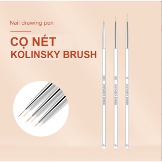 Set cọ nét cán pha lê trong suốt cao cấp vẽ móng