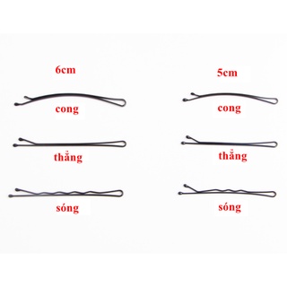 Vỉ Kẹp Tóc Ghim Tăm Đen - Mẫu mới