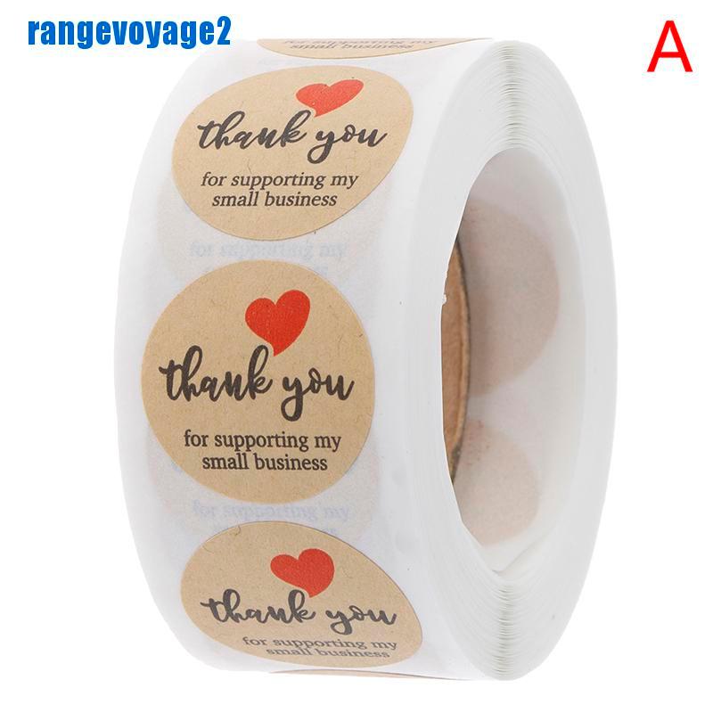 Bộ 500 Miếng Dán In Chữ Thank You Trang Trí