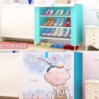 [Free Ship] Tủ giày 3d 4 tầng