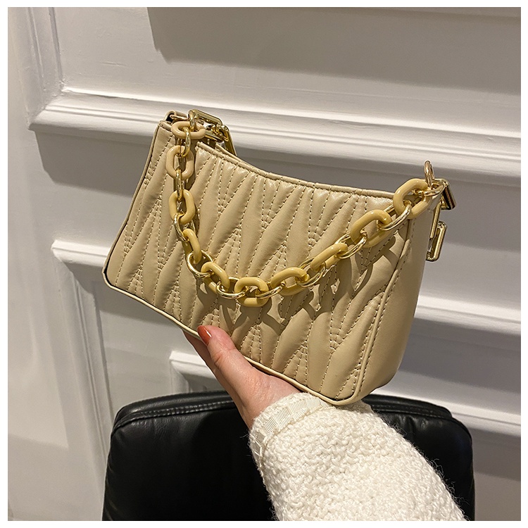 Túi xách nữ đeo chéo nữ nhún sóng biển dây xích Hàn Quốc Style Capucha T43