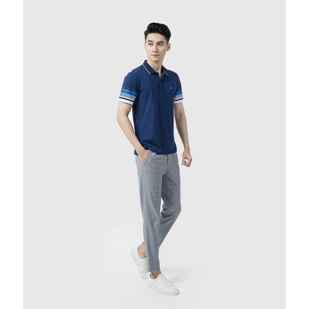 Áo polo nam tím than dáng reguler fit bị lỗi màu nhỏ khi in