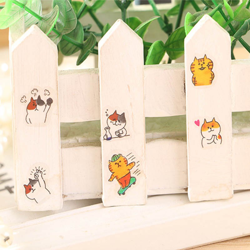 Bộ 6 tờ sticker hình mèo