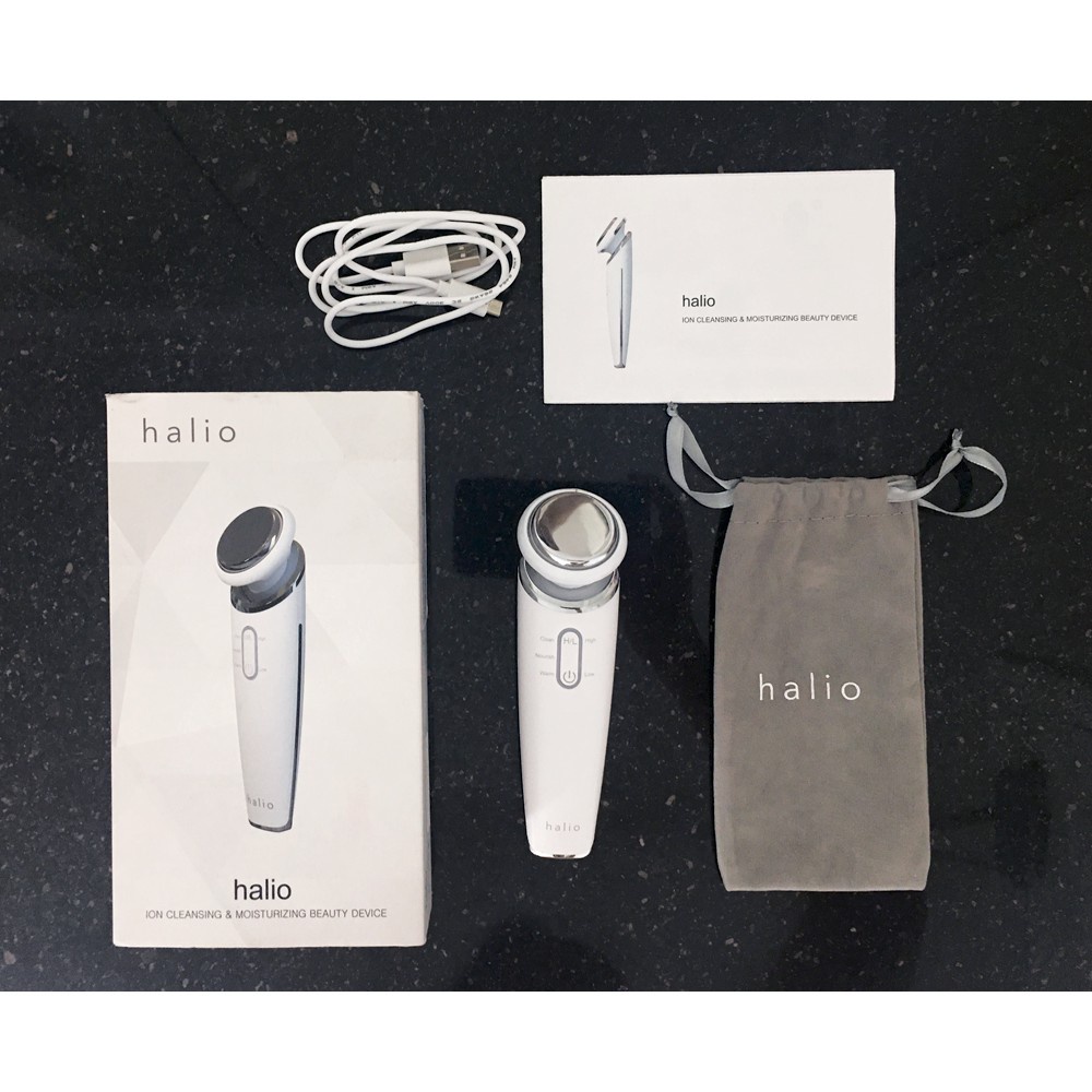 Máy Đẩy Tinh Chất Dưỡng Trắng Halio Ion Cleansing &amp; Moisturizing Beauty Device