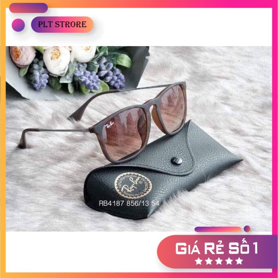 Kính mát Rayban RB4187F Chris Rubber viền Havana 54/18/145 Full Box ⚜️Hàng Authentic⚜️